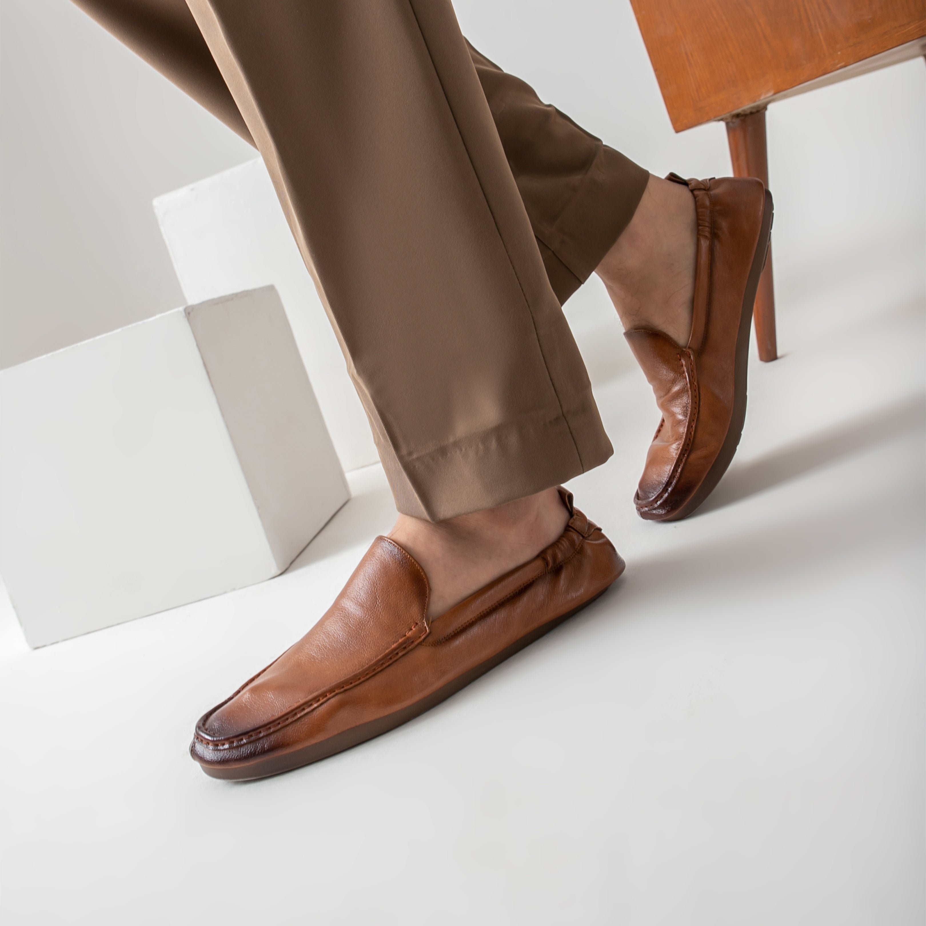 Stratford Driving Loafers — Brown