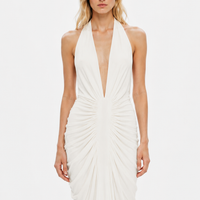 The Venus Gathered Cupro Dress