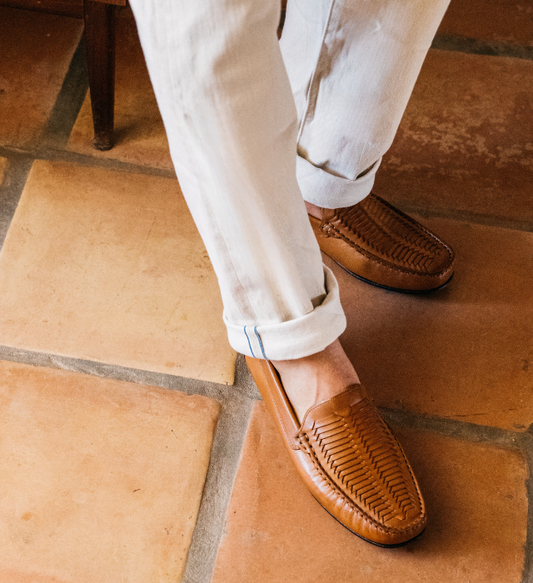 Tucson Driving Moccasin — Tan Leather
