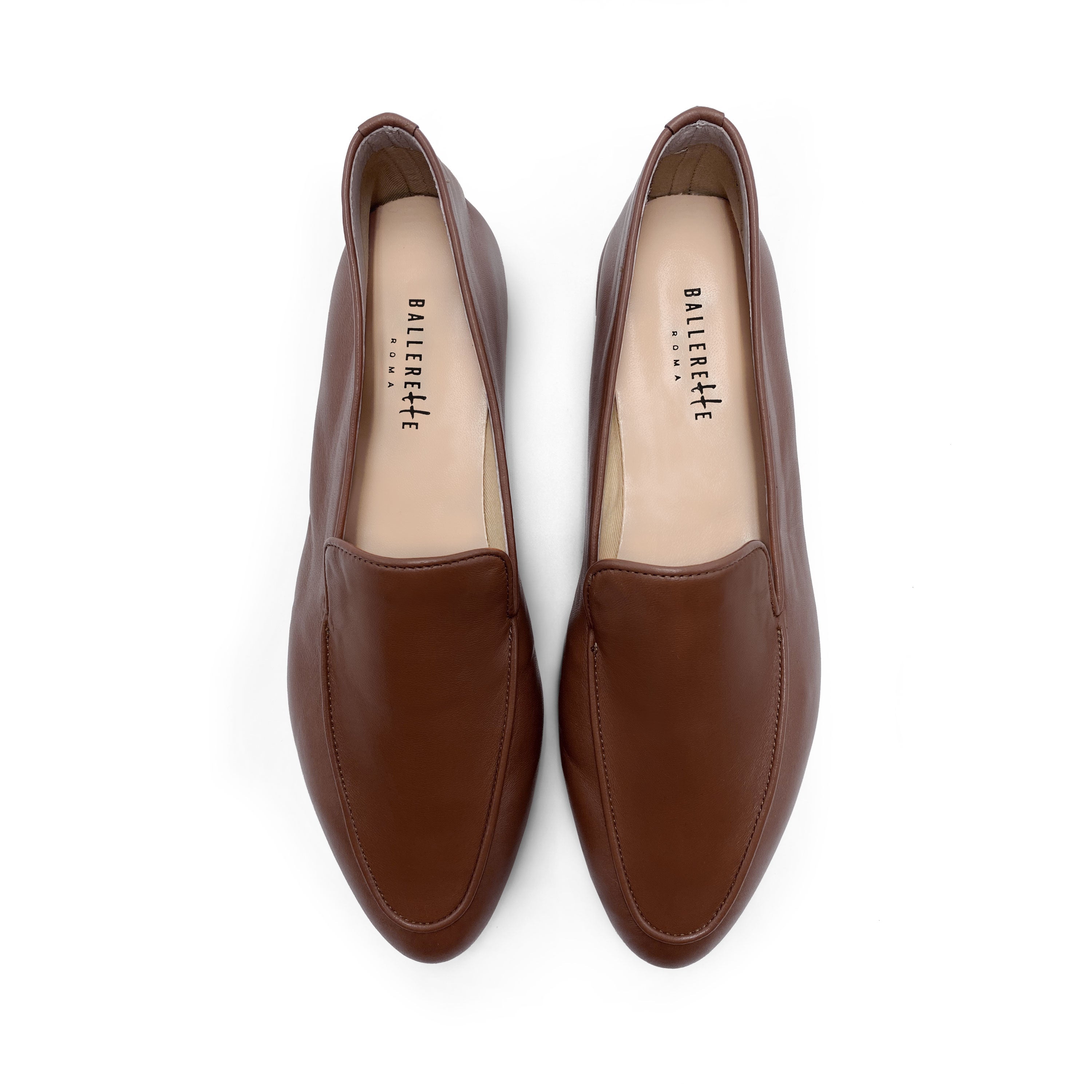 Women's Brown Leather Loafers