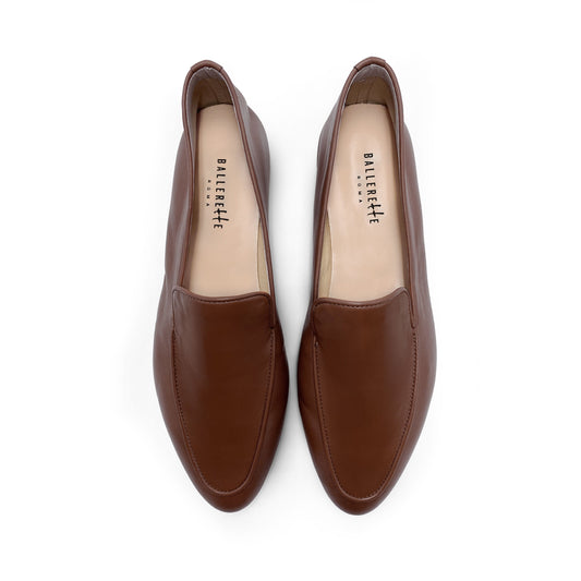 Women's Brown Leather Loafers
