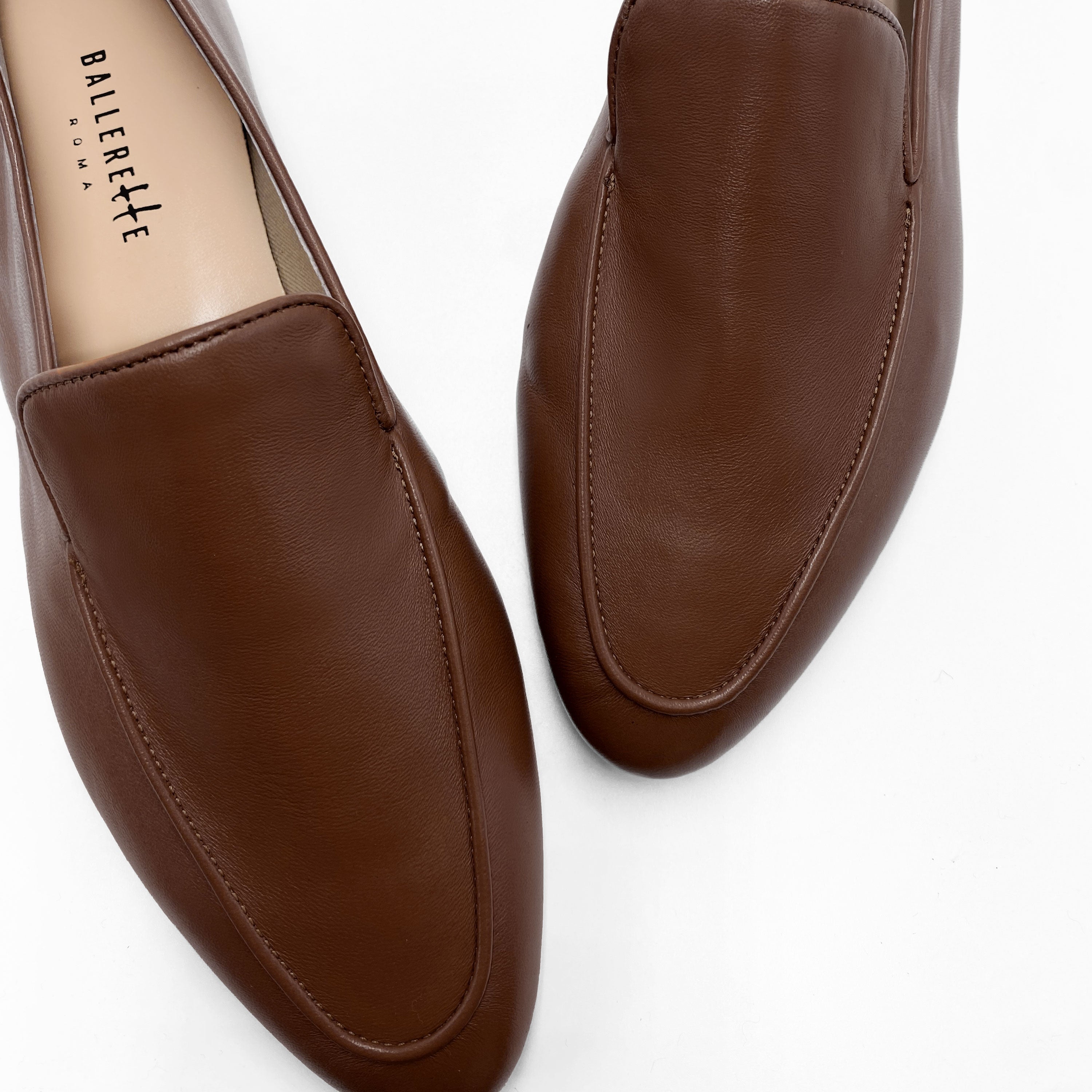 Women's Brown Leather Loafers