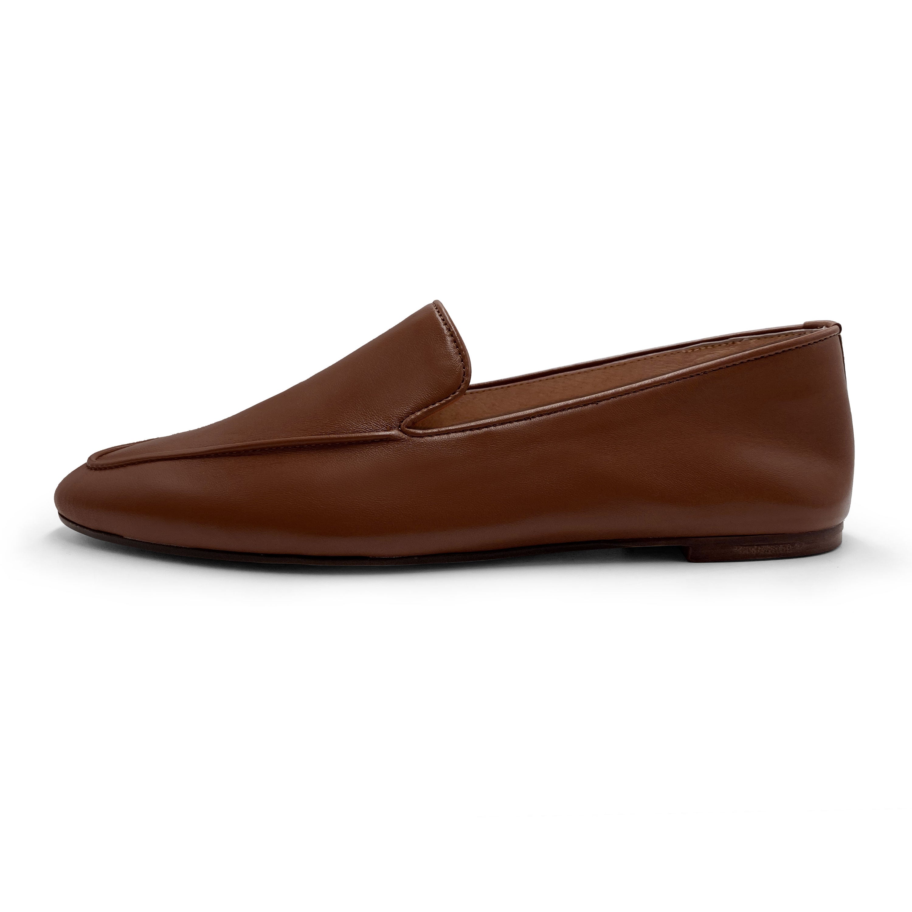 Women's Brown Leather Loafers