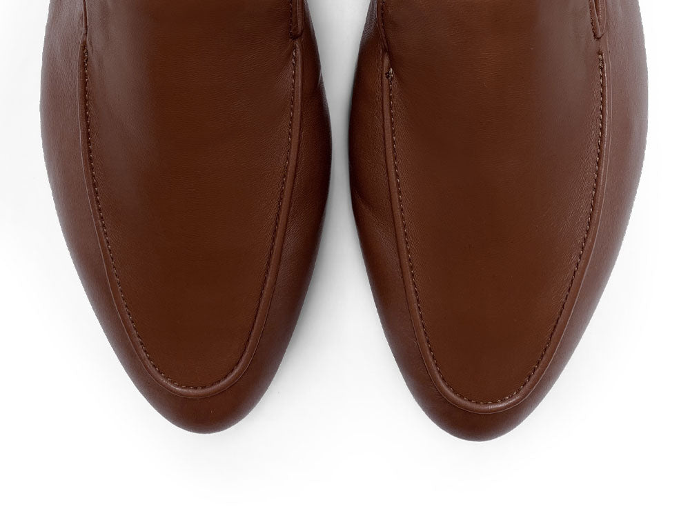 Women's Brown Leather Loafers