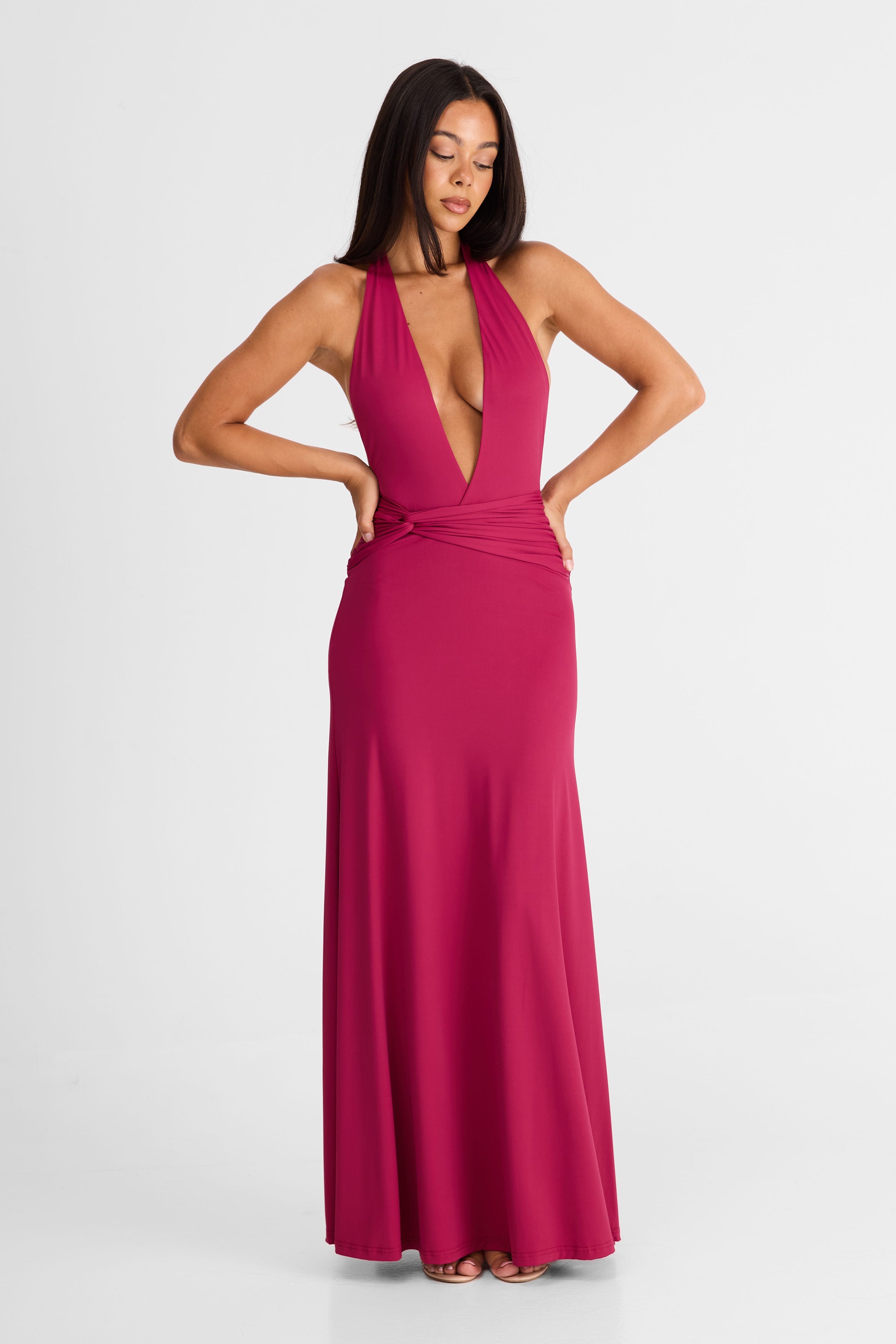 Antoinette Berry Maxi Dress