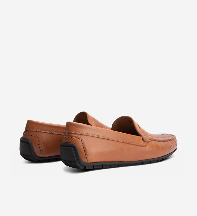 Tucson Driving Moccasin — Tan Leather