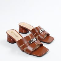 Women's Butterfly Slip-On Heels — Brown