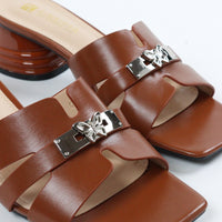 Women's Butterfly Slip-On Heels — Brown