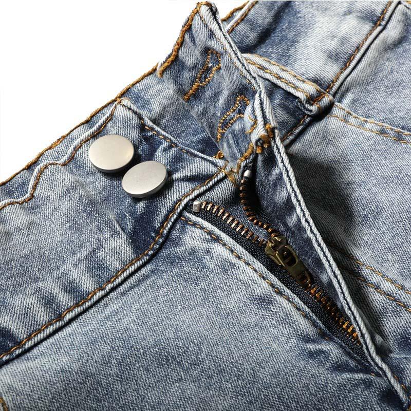 High-Waist Denim Mini Skirt