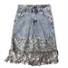 High-Waist Denim Mini Skirt
