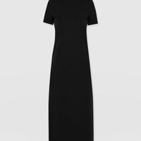 Effortless Black T-Shirt Midi Dress