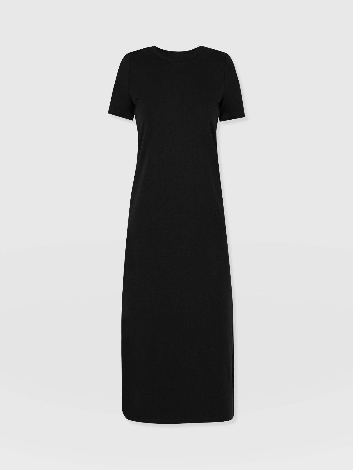 Effortless Black T-Shirt Midi Dress