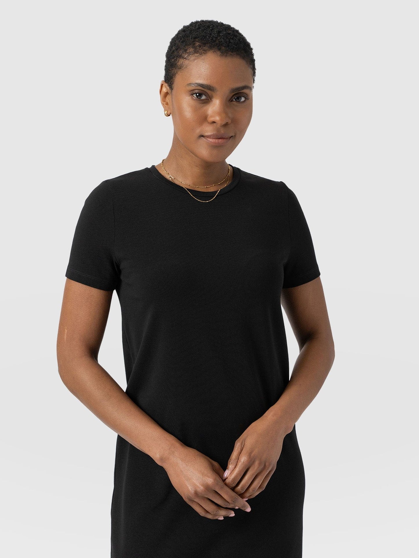 Effortless Black T-Shirt Midi Dress