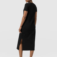 Effortless Black T-Shirt Midi Dress