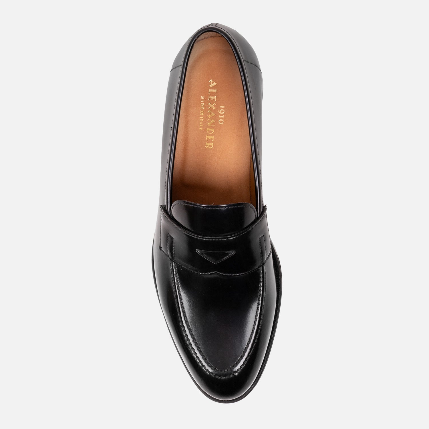 Alexander 1910 Penny Loafer — Black Leather